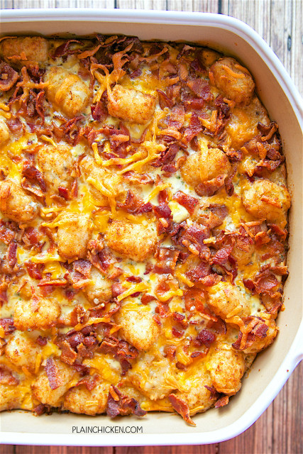 Breakfast Casserole With Tater Tots
 Cracked Out Tater Tot Breakfast Casserole