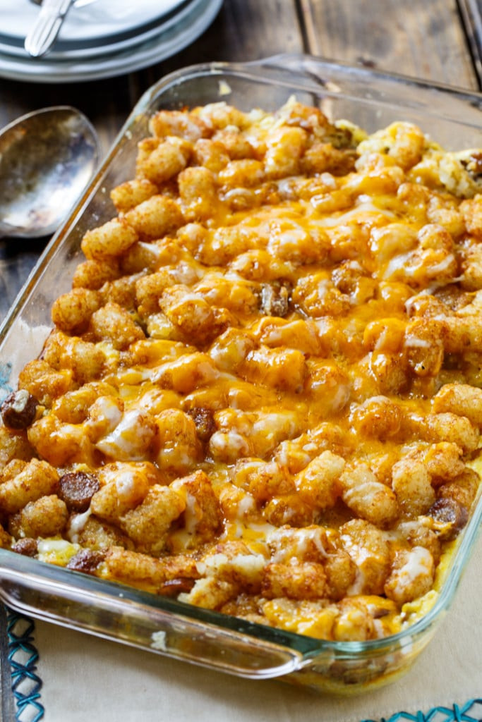 Breakfast Casserole With Tater Tots
 Breakfast Tater Tot Casserole Spicy Southern Kitchen