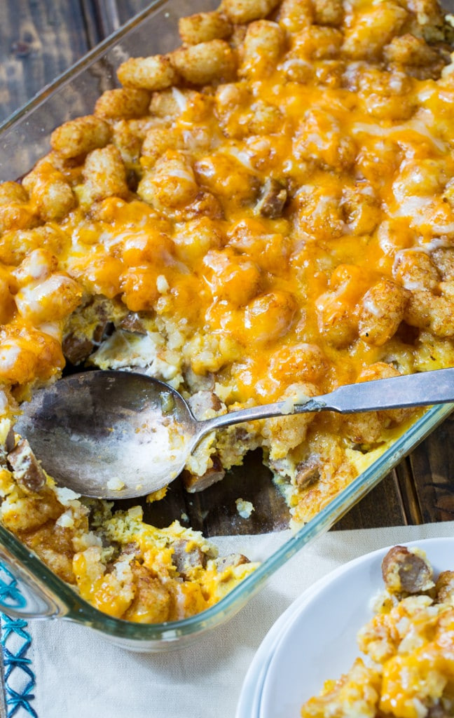 Breakfast Casserole With Tater Tots
 Breakfast Tater Tot Casserole Spicy Southern Kitchen