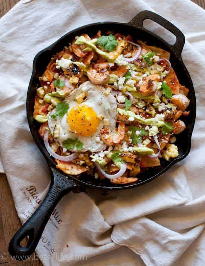 Breakfast Chilaquiles Recipe
 Shrimp and Grilled Corn Chilaquiles Recipe