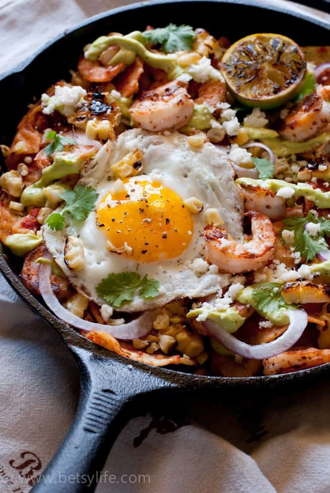 Breakfast Chilaquiles Recipe
 Shrimp and Grilled Corn Chilaquiles Recipe