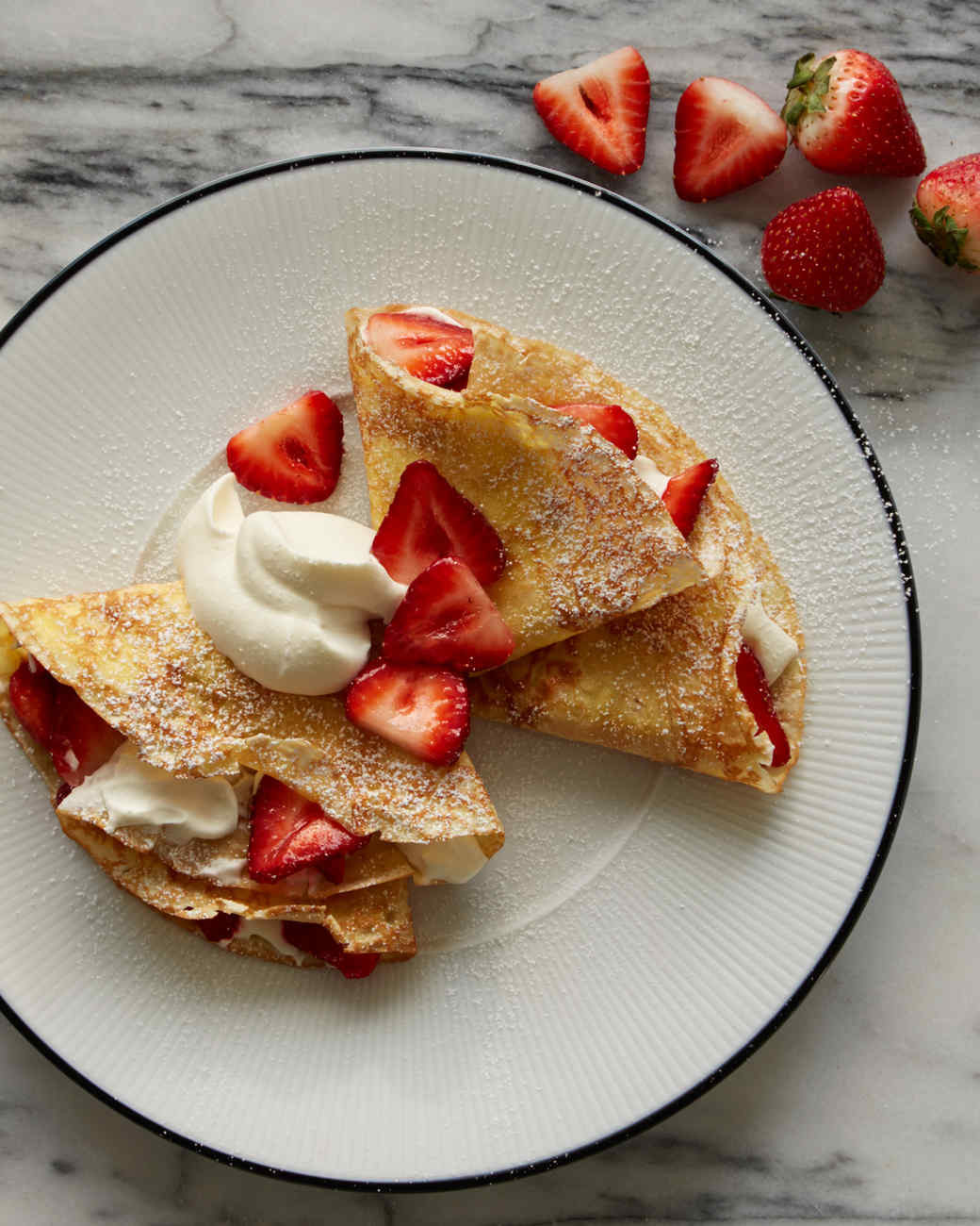 Breakfast Crepe Recipe
 creamy strawberry crepes