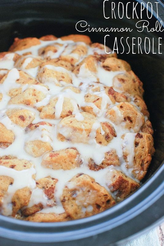 Breakfast Crockpot Recipe
 Crockpot Cinnamon Roll Casserole Nom Nom Nom