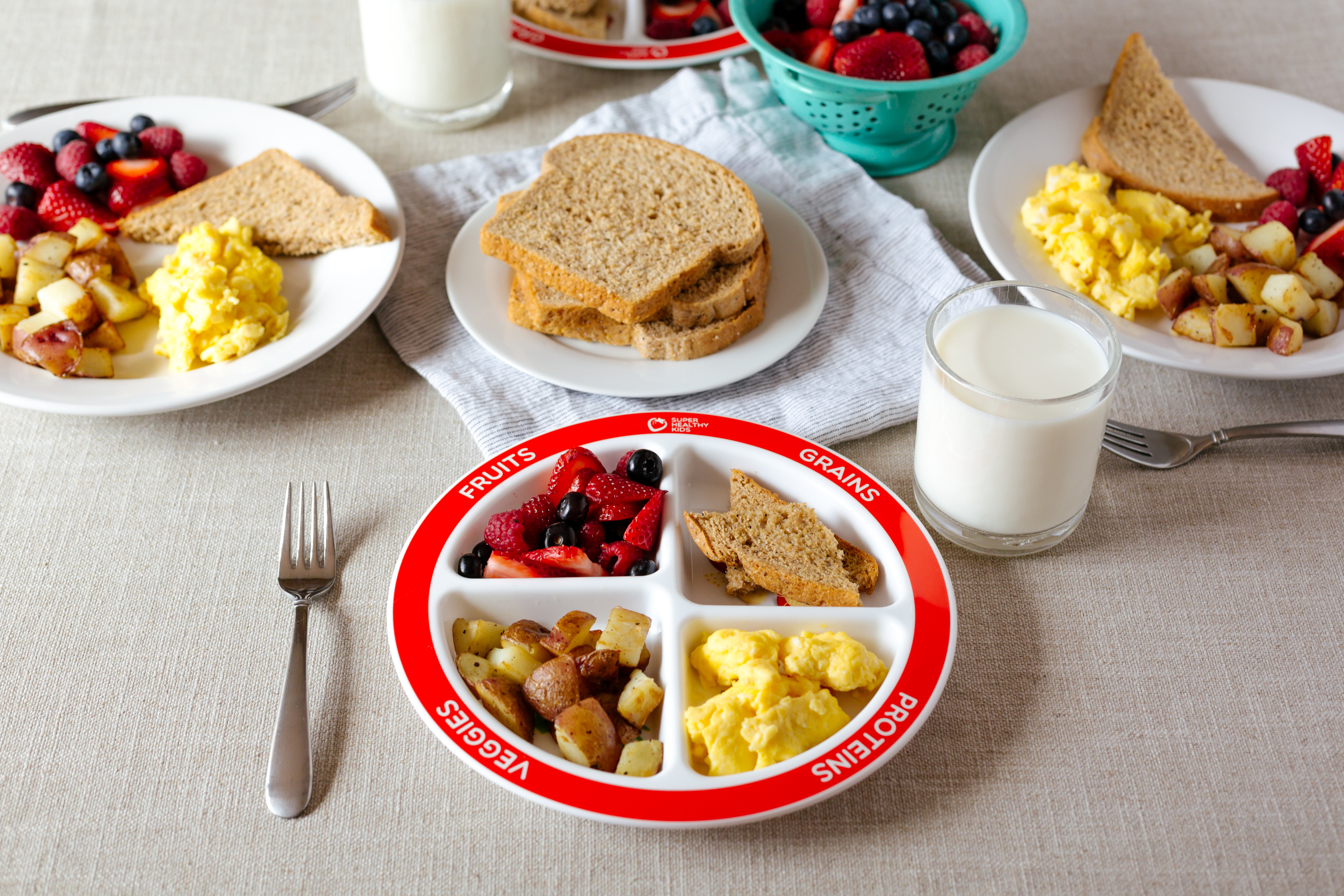 Breakfast For Kids
 Healthy Balanced Breakfast with MyPlate