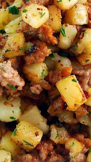 Breakfast Hash Recipe
 Sausage and Potato Breakfast Hash Buttery rich and