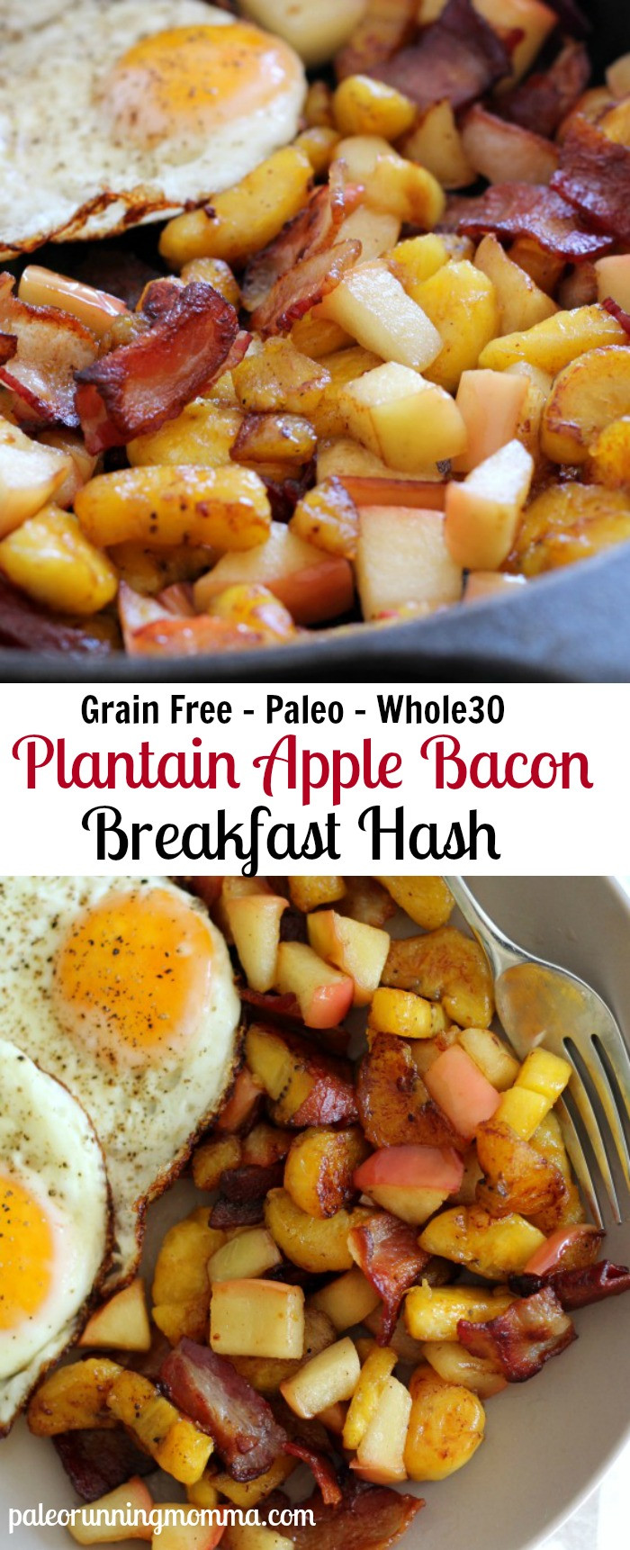 Breakfast Hash Recipe
 Sweet Plantain Apple Bacon Breakfast Hash Paleo & Whole30