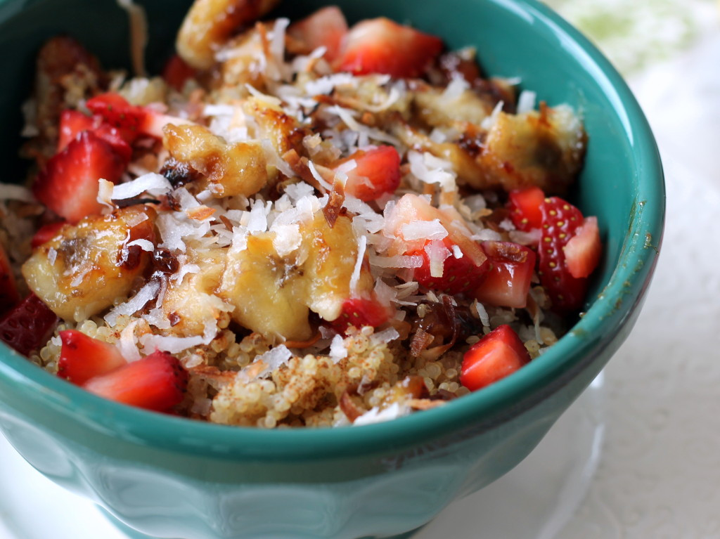 Breakfast Quinoa Recipes
 Nutty Strawberry Banana Breakfast Quinoa Vegan & Gluten