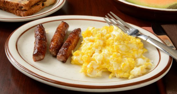 Breakfast Recipes With Sausage And Eggs
 Scrambled Eggs with Chicken Sausages Recipe NDTV Food