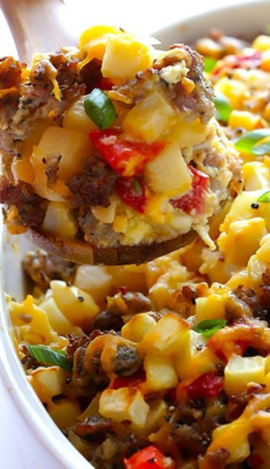 Breakfast Recipes With Sausage And Eggs
 Easy Breakfast Casserole with Sausage Hashbrowns and Eggs