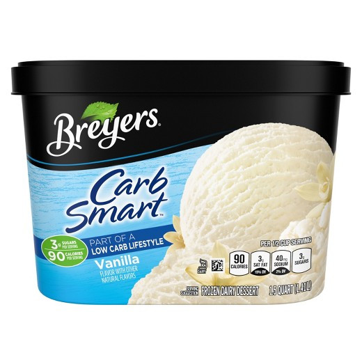 Breyers Frozen Dairy Dessert
 Breyers Carb Smart Vanilla Frozen Dairy Dessert 48 oz Tar