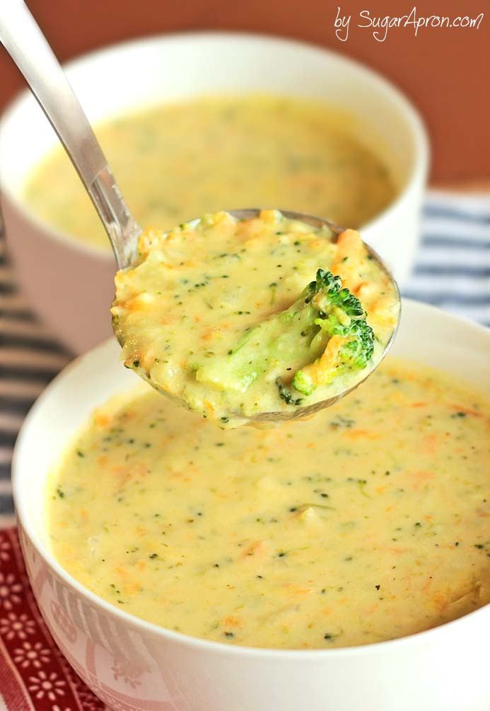 Broccoli And Cheddar Soup
 Homemade Panera Broccoli Cheese Soup Sugar Apron