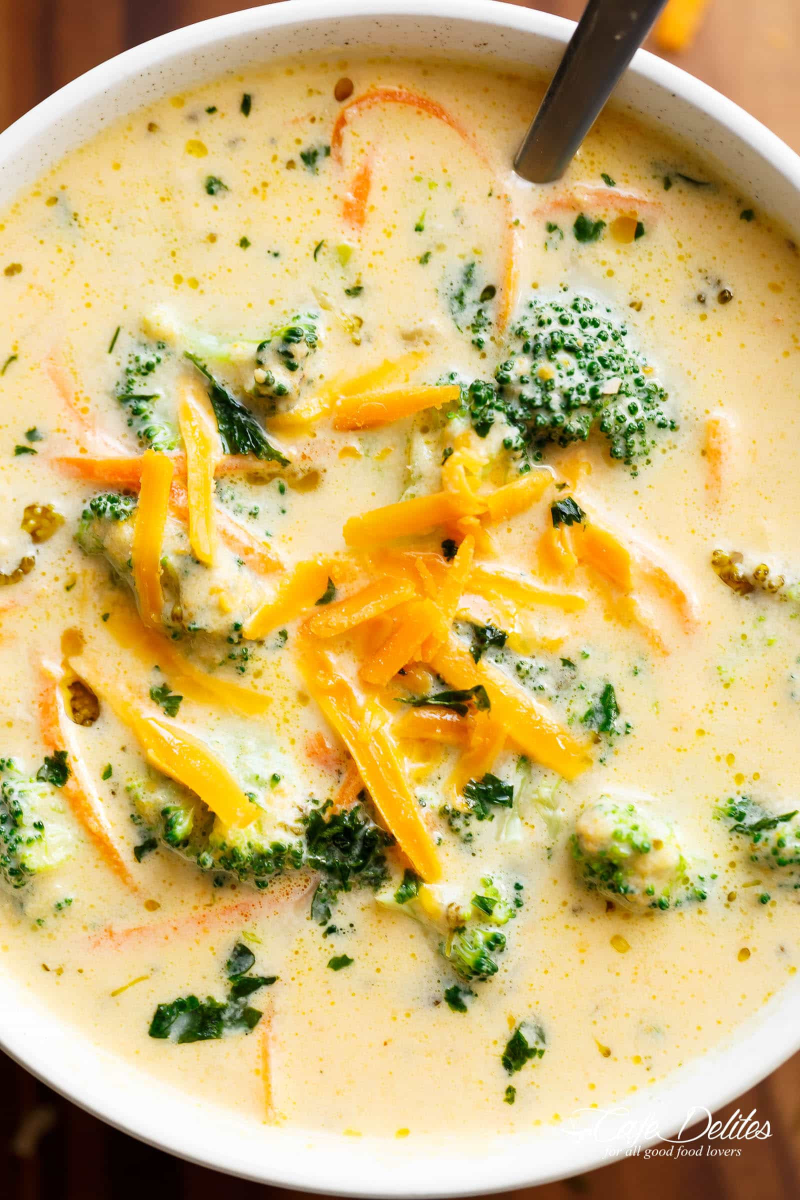 Broccoli And Cheddar Soup
 Easy Broccoli Cheese Soup Cafe Delites