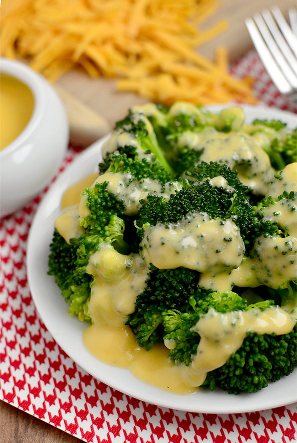 Broccoli Cheese Sauce
 Easy Cheddar Cheese Sauce for Ve ables Iowa Girl Eats