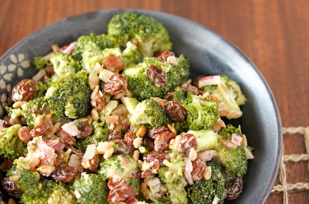 Broccoli Crunch Salad
 Broccoli Crunch Salad with Walnuts & Raisins
