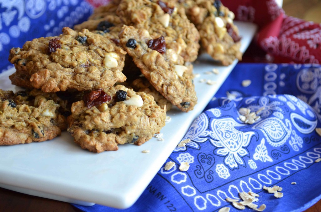 Brown Sugar Oatmeal Cookies
 Red White and Blue Brown Sugar Oatmeal Cookies
