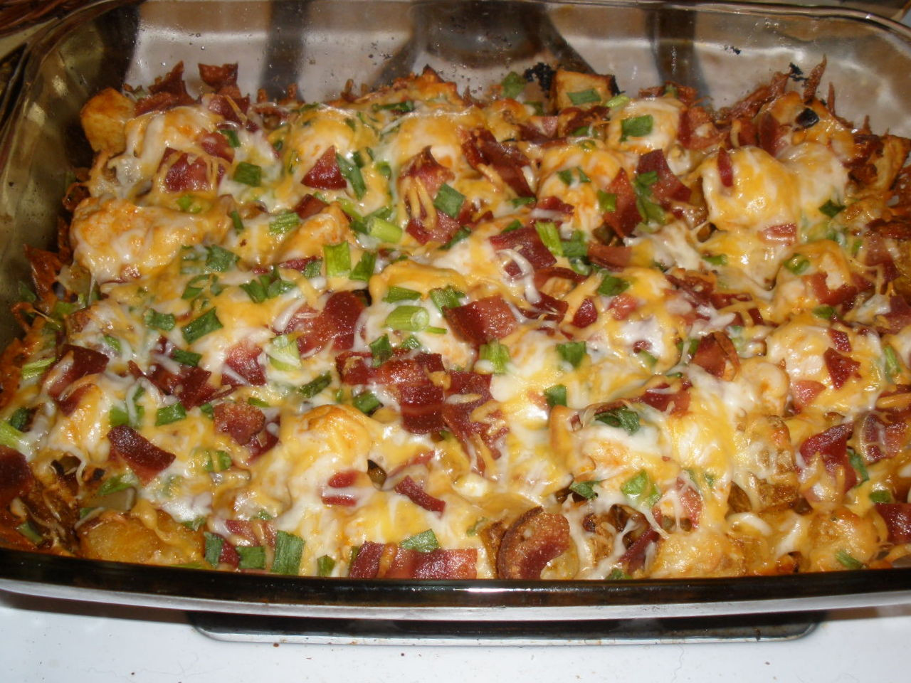 Buffalo Chicken Casserole
 Loaded Potato and Buffalo Chicken Casserole