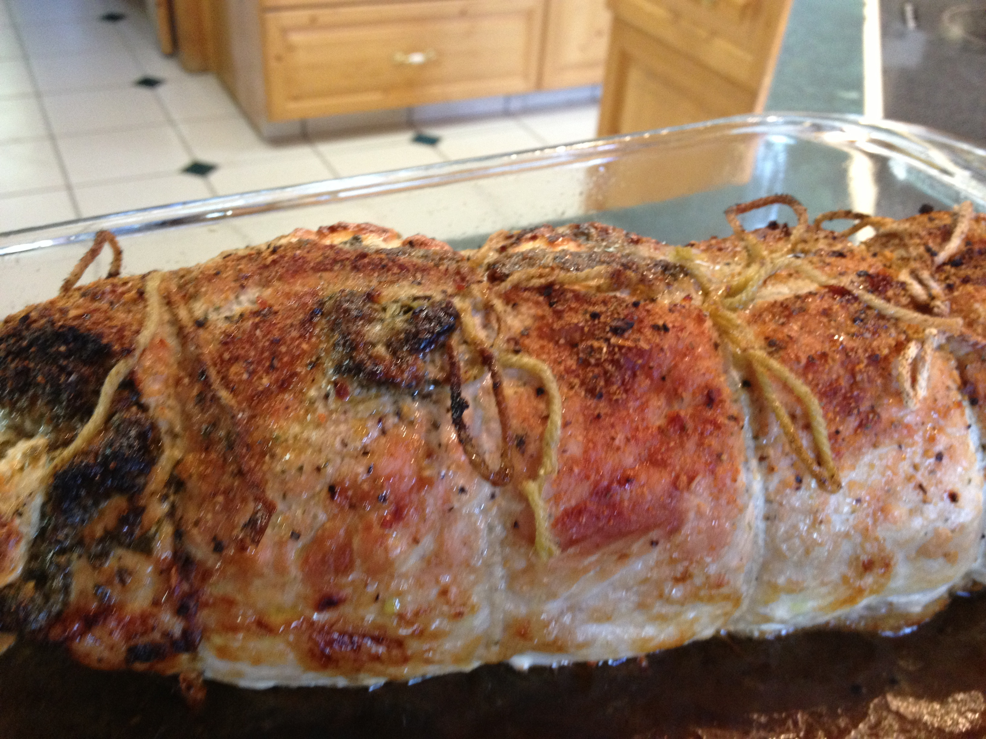 Butterfly Pork Loin
 Pesto and Mozza Stuffed Pork Loin