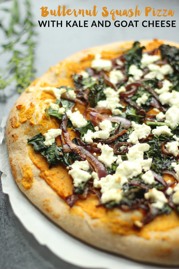 Butternut Squash Pizza
 Butternut Squash Pizza with Kale and Goat Cheese The