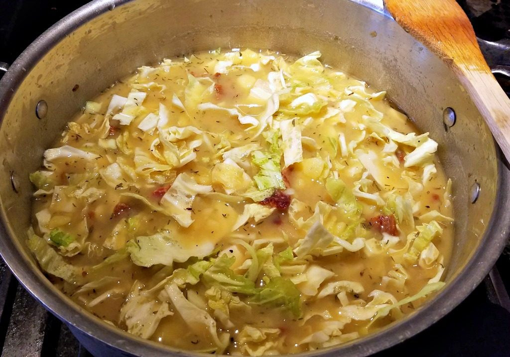 Cabbage And Potatoes
 Bacon Potato and Cabbage Soup fort Food Recipe