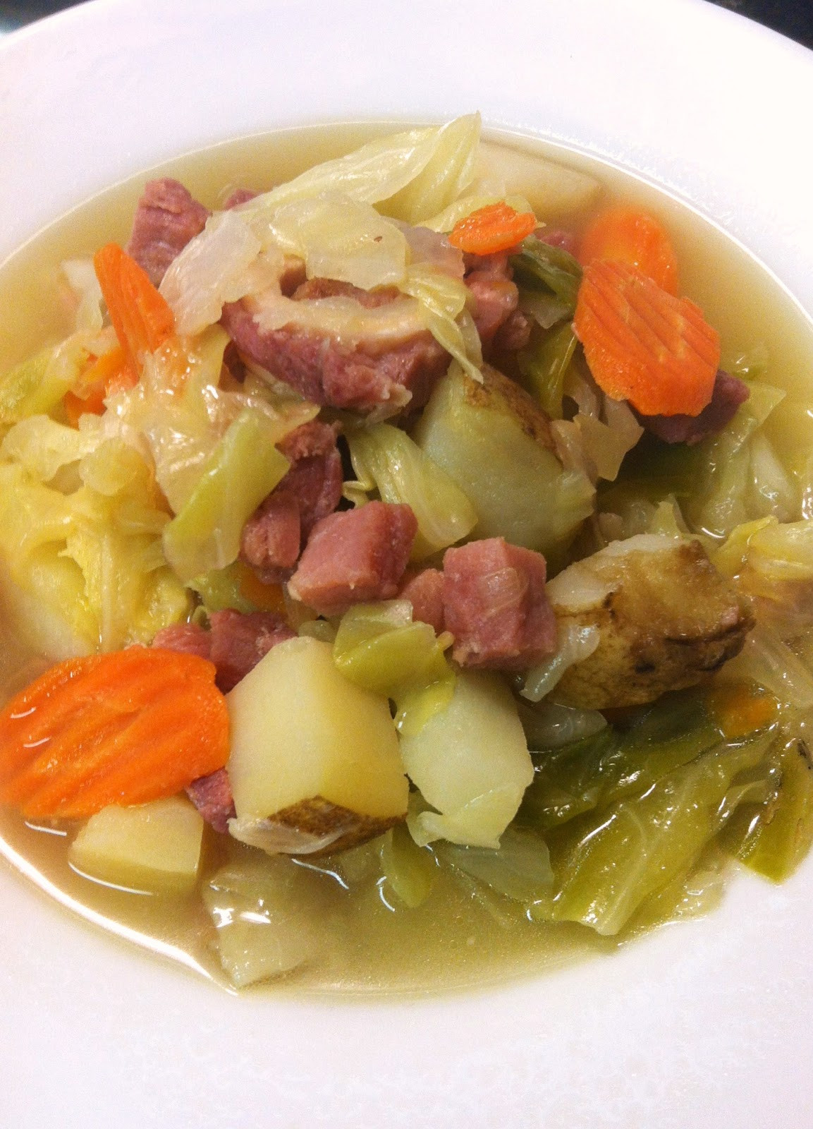 Cabbage And Potatoes
 bonbons & biscotti Ham Cabbage and Potato Soup