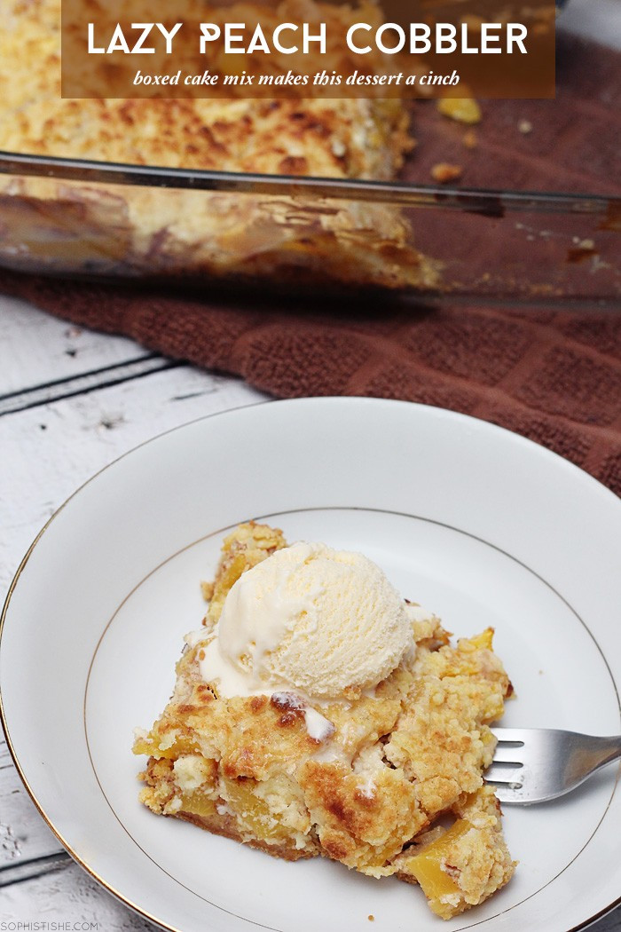 Cake Mix Cobbler
 Sophistishe Lazy Peach Cobbler Made With Cake Mix · Food