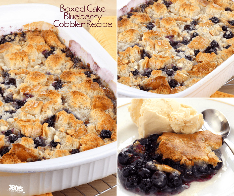 Cake Mix Cobbler
 Blueberry Cake Mix Cobbler Recipe – 3 Boys and a Dog