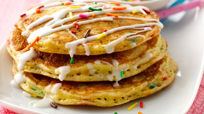 Cake Mix Pancakes
 Cake Batter Pancakes Recipe BettyCrocker