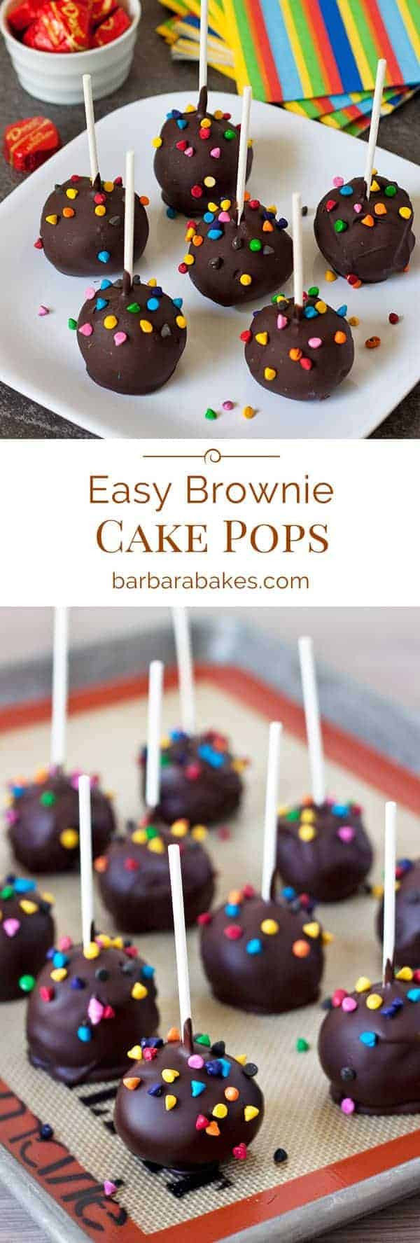 Cake Pops Recipe Easy
 Easy Brownie Cake Pops Recipe from Barbara Bakes