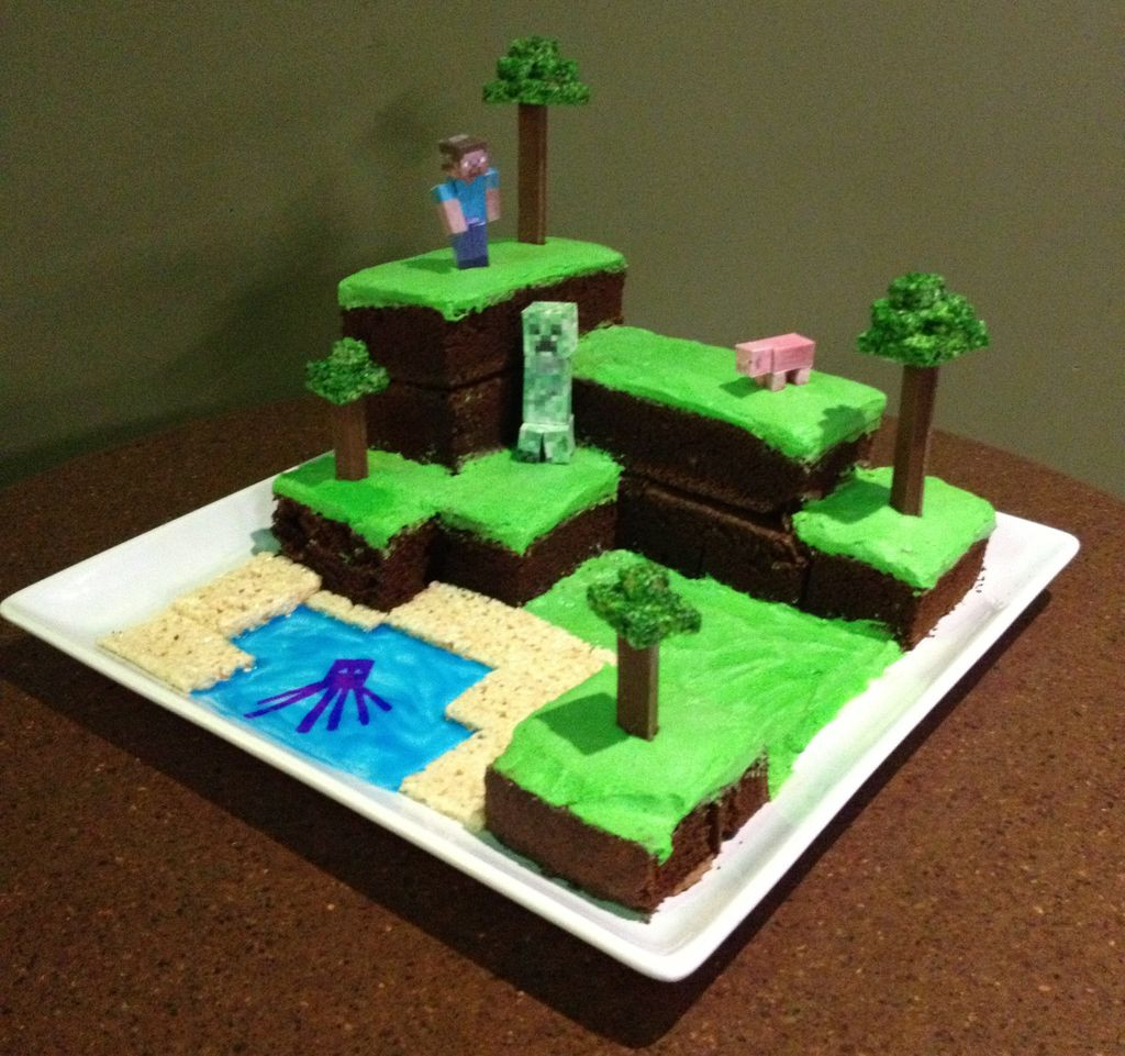 Cake Recipe Minecraft
 Instrctables Minecraft world cake recipe and inspiration