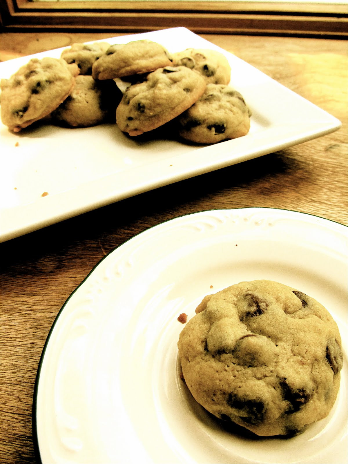 Cakey Chocolate Chip Cookies
 Mary Quite Contrary Bakes Soft and Cakey Chocolate Chip