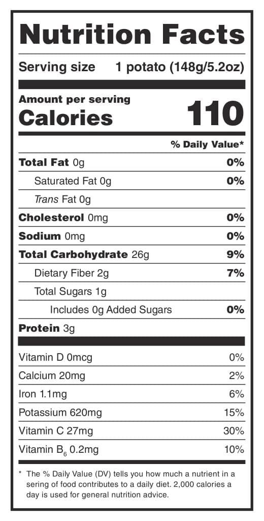 Calories In Medium Potato
 Potato Nutrition Are Potatoes Healthy