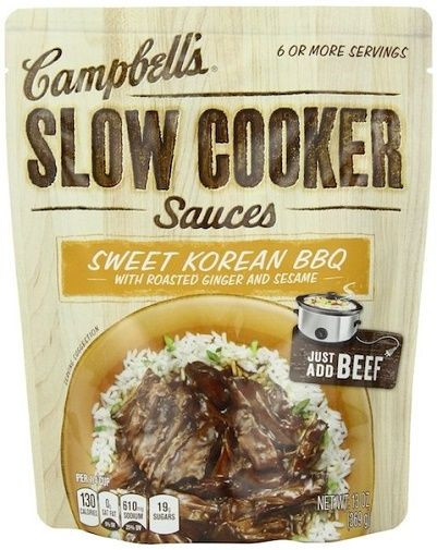 Campbell'S Slow Cooker Sauces
 Campbell s Slow Cooker Sauces Sweet Korean BBQ