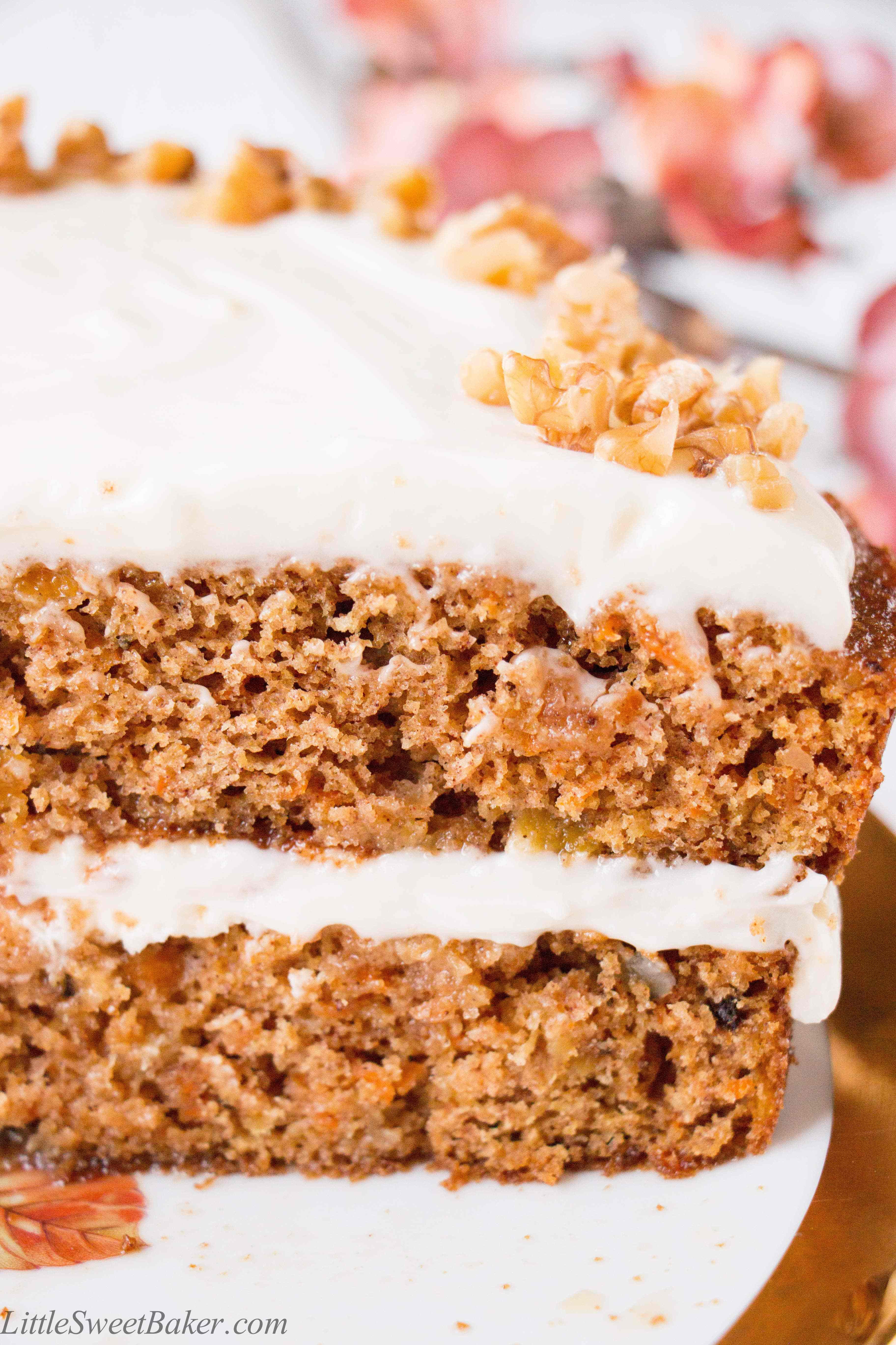 Carrot Cake Calories
 Healthy Carrot Cake with Yogurt Cream Cheese Frosting
