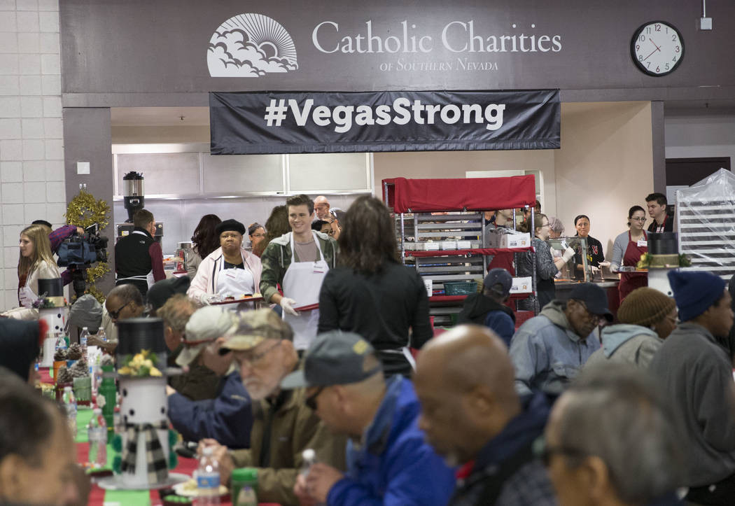 Catholic Charities Dinner
 1 000 Christmas meals served to Las Vegas area homeless