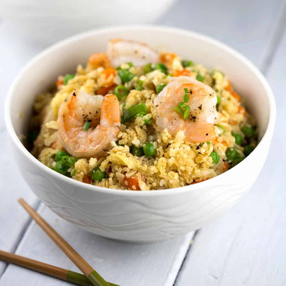 Cauliflower Fried Rice With Shrimp
 Healthy Shrimp Fried Cauliflower Rice Bowl