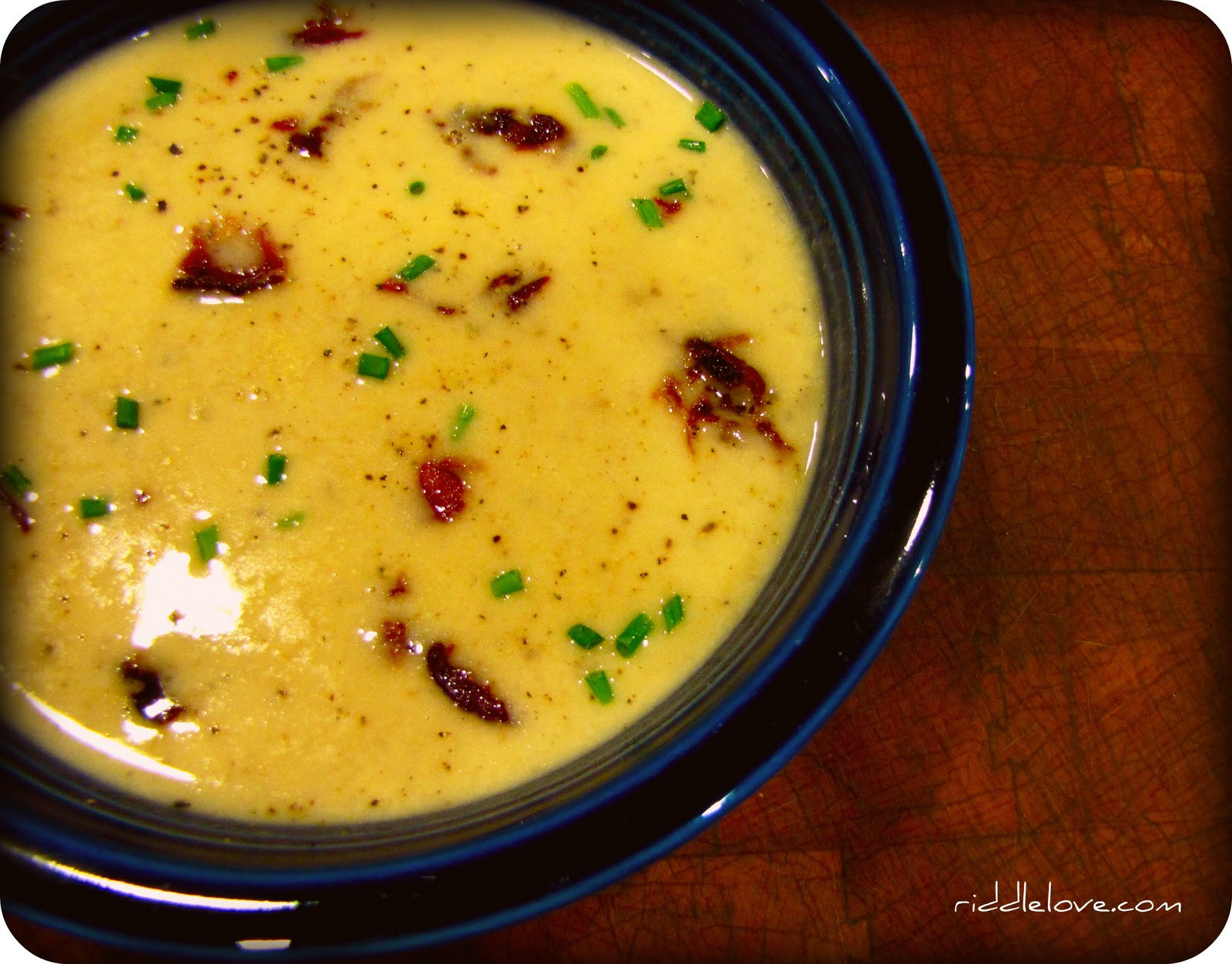 Cheddar Potato Soup
 Potato Cheddar And Chive Soup Recipe — Dishmaps