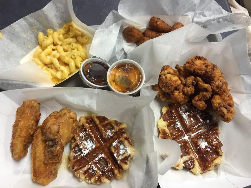 Cheeks Chicken And Waffles
 wings tenders waffles mac n cheese broccoli n cheddar