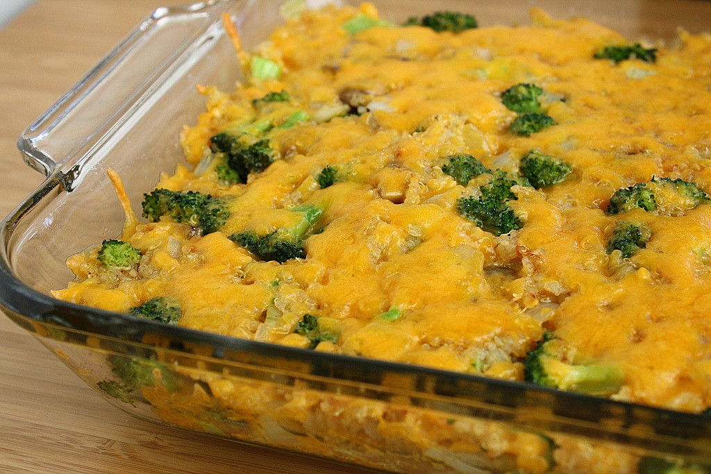 Cheesy Broccoli Casserole
 The Garden Grazer Cheesy Broccoli Quinoa Casserole