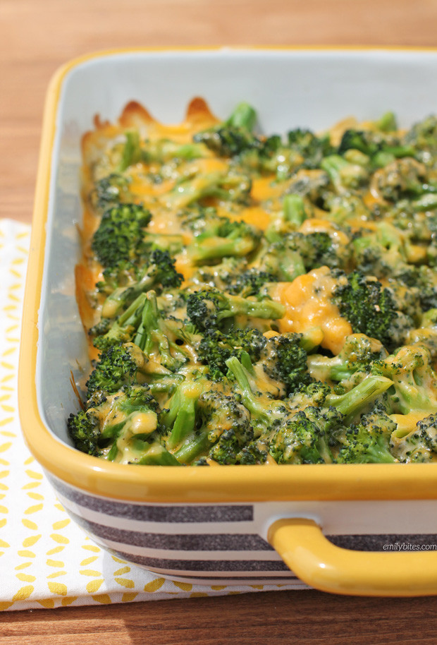 Cheesy Broccoli Casserole
 Cheesy Broccoli Bake Emily Bites