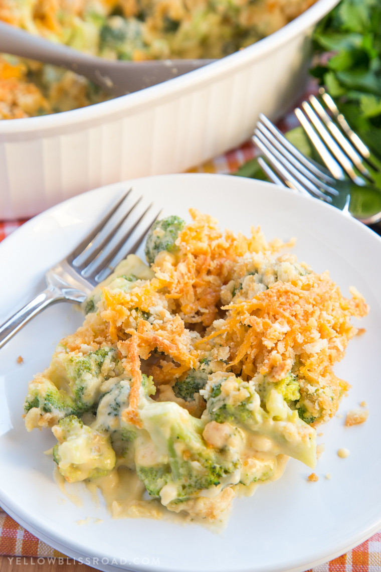 Cheesy Broccoli Casserole
 Cheesy Broccoli Casserole with Crushed Cracker Topping