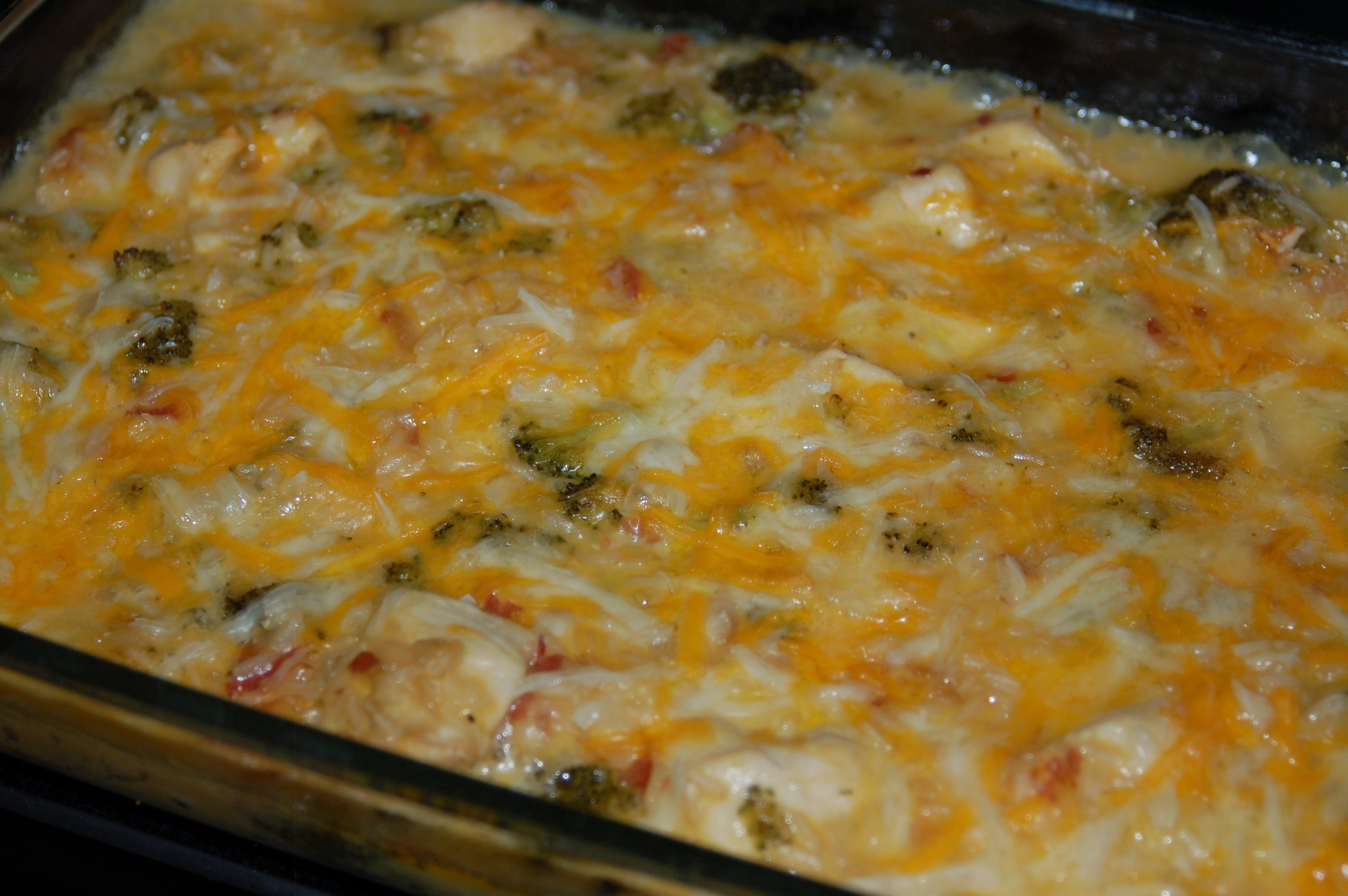 Cheesy Chicken Broccoli Bake
 Cheesy Chicken Broccoli and Rice Casserole