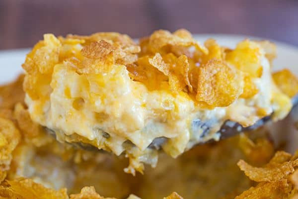 Cheesy Potatoes With Corn Flakes
 Cheesy Potato Casserole with Corn Flake Topping