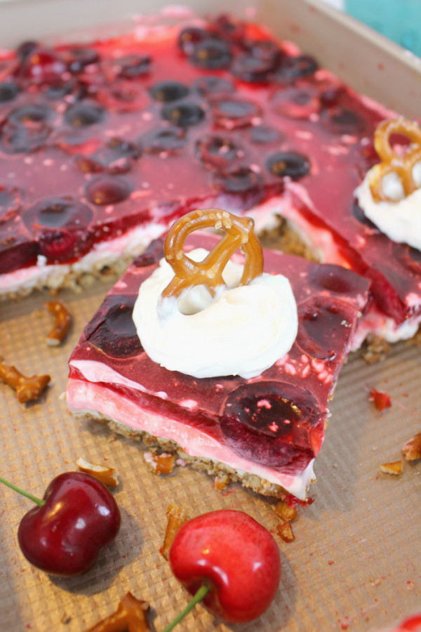 Cherry Pretzel Dessert
 Cherry Jello Pretzel Salad Delightful E Made