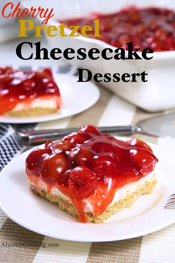 Cherry Pretzel Dessert
 Cherry Pretzel Cheesecake Dessert