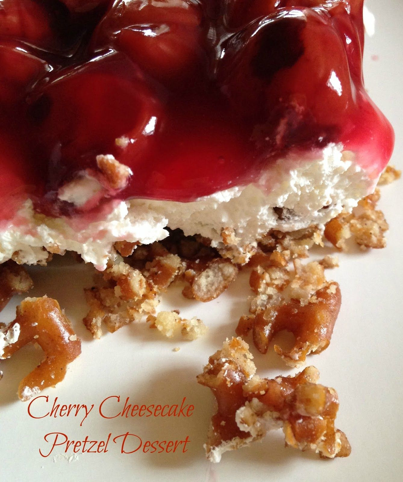 Cherry Pretzel Dessert
 Cherry Cheesecake Pretzel Dessert Salad