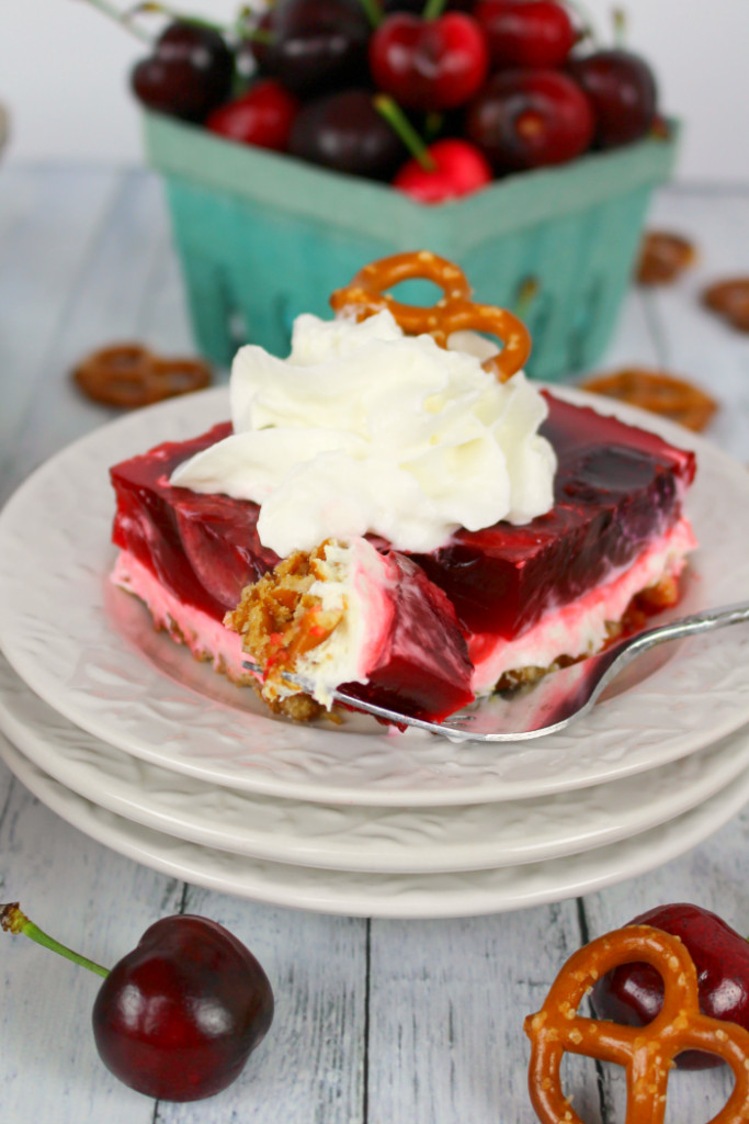 Cherry Pretzel Dessert
 cherry pretzel squares