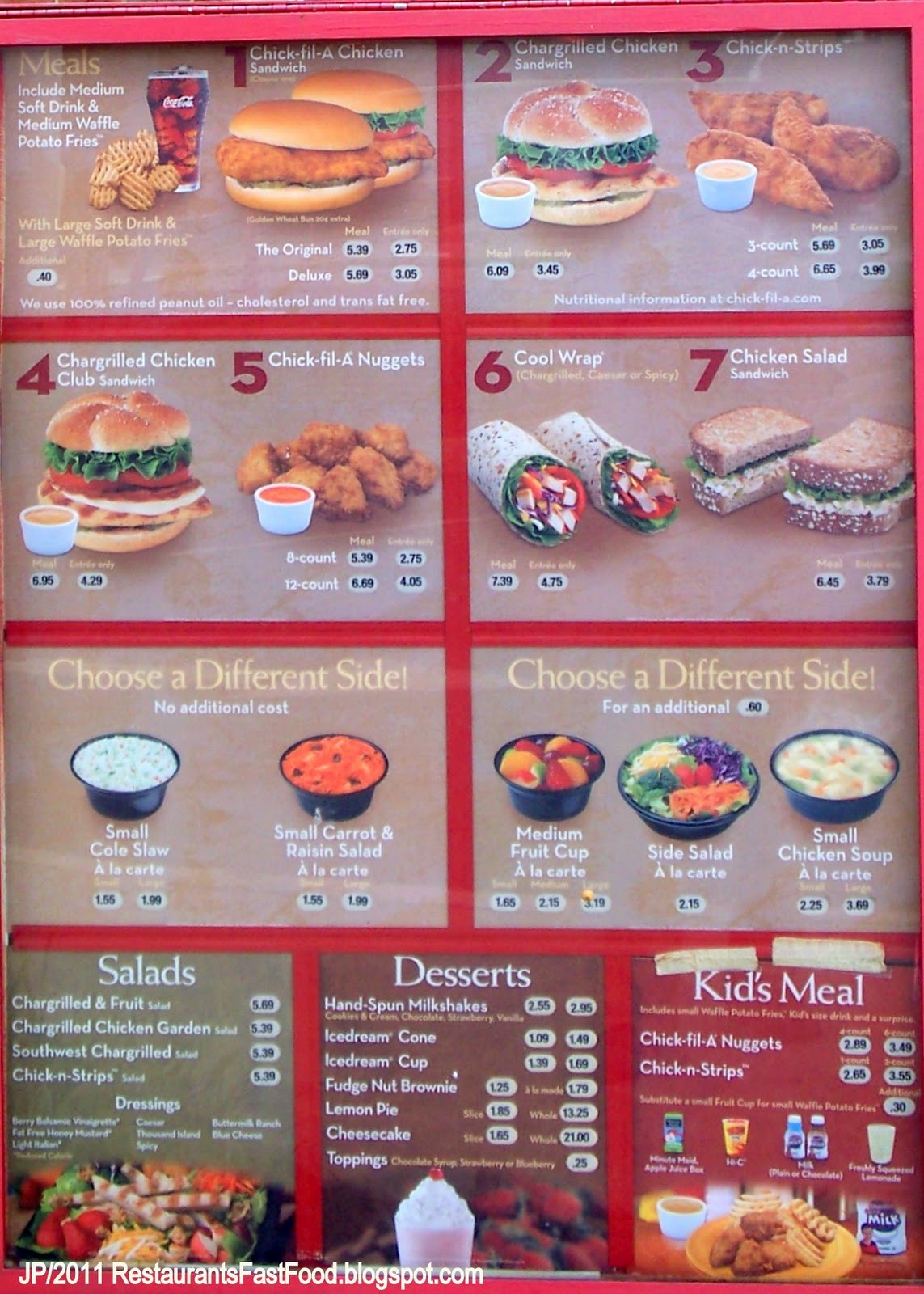 Chick Fil A Dessert Menu
 All You Need Chick Fil a Menu