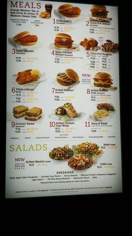 Chick Fil A Dessert Menu
 Drive thru menu w prices pt 1 Yelp