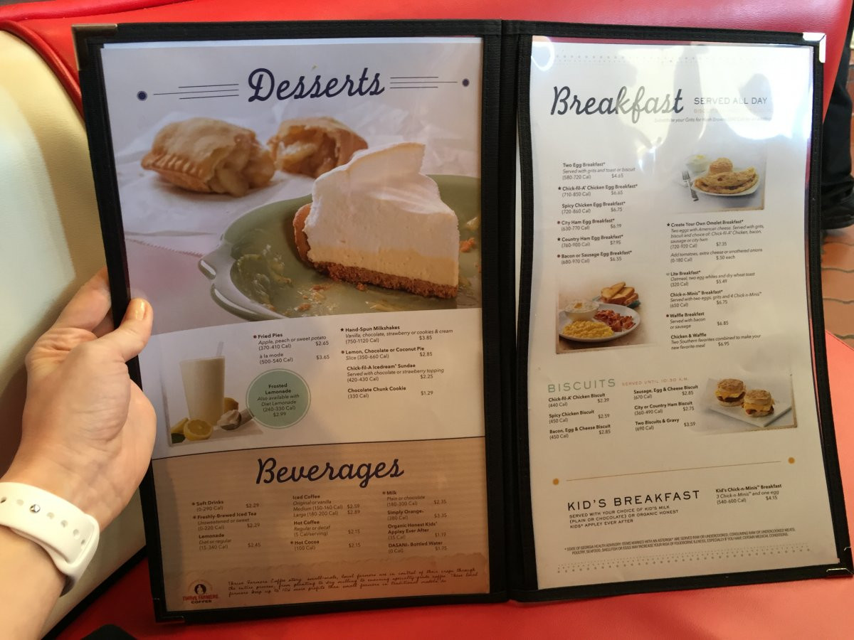 Chick Fil A Dessert Menu
 This Chick fil A menu is unlike anything we’ve seen