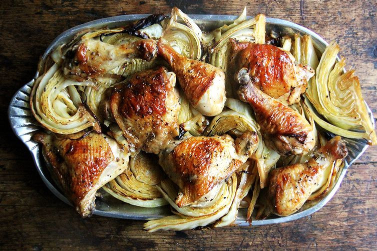 Chicken And Cabbage
 Sheet Pan Roast Chicken and Cabbage Recipe on Food52